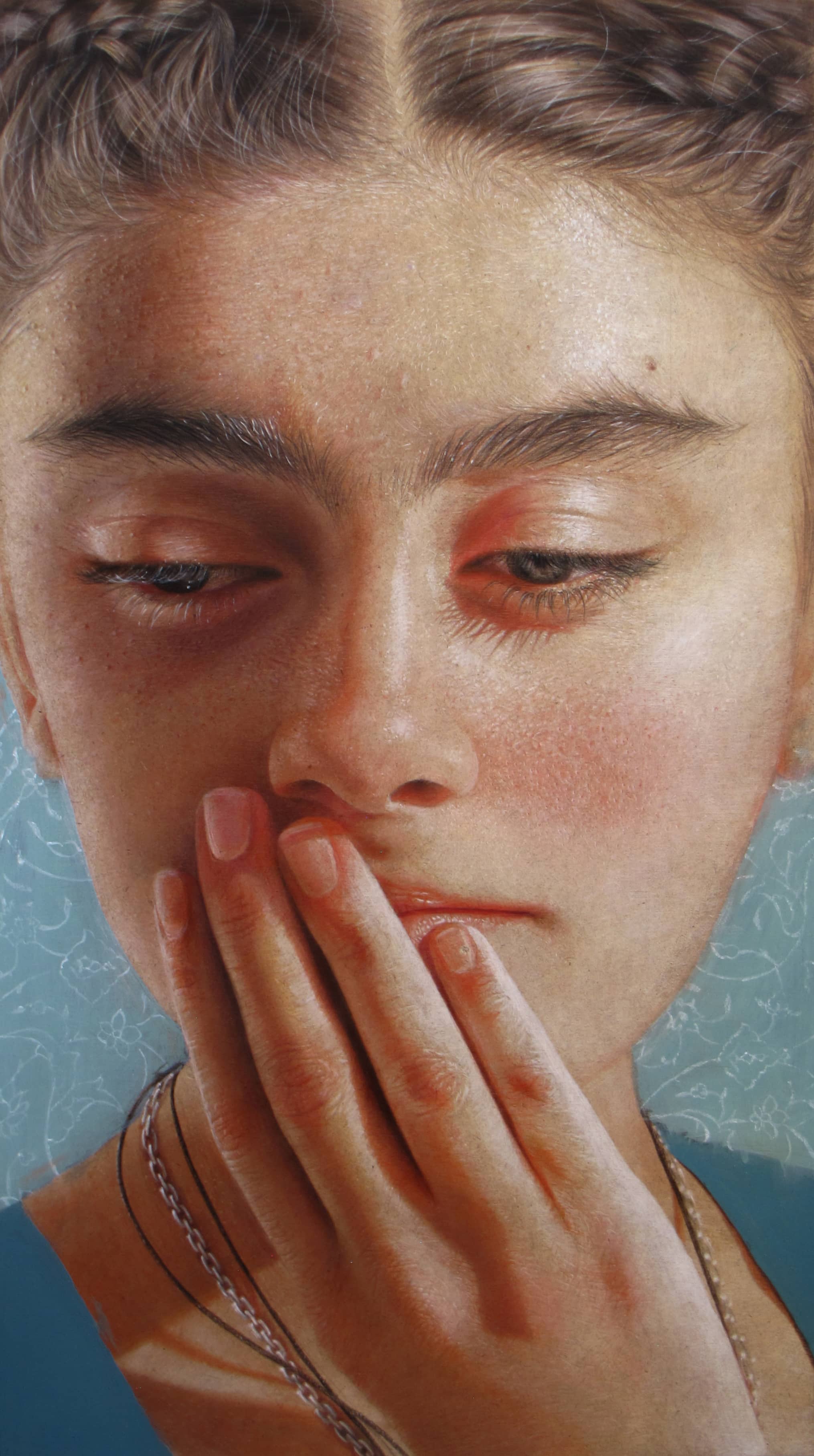 ETHERIAL1, mixed material on board, 40x60cm by Mar.Z by Marzieh Shojaei