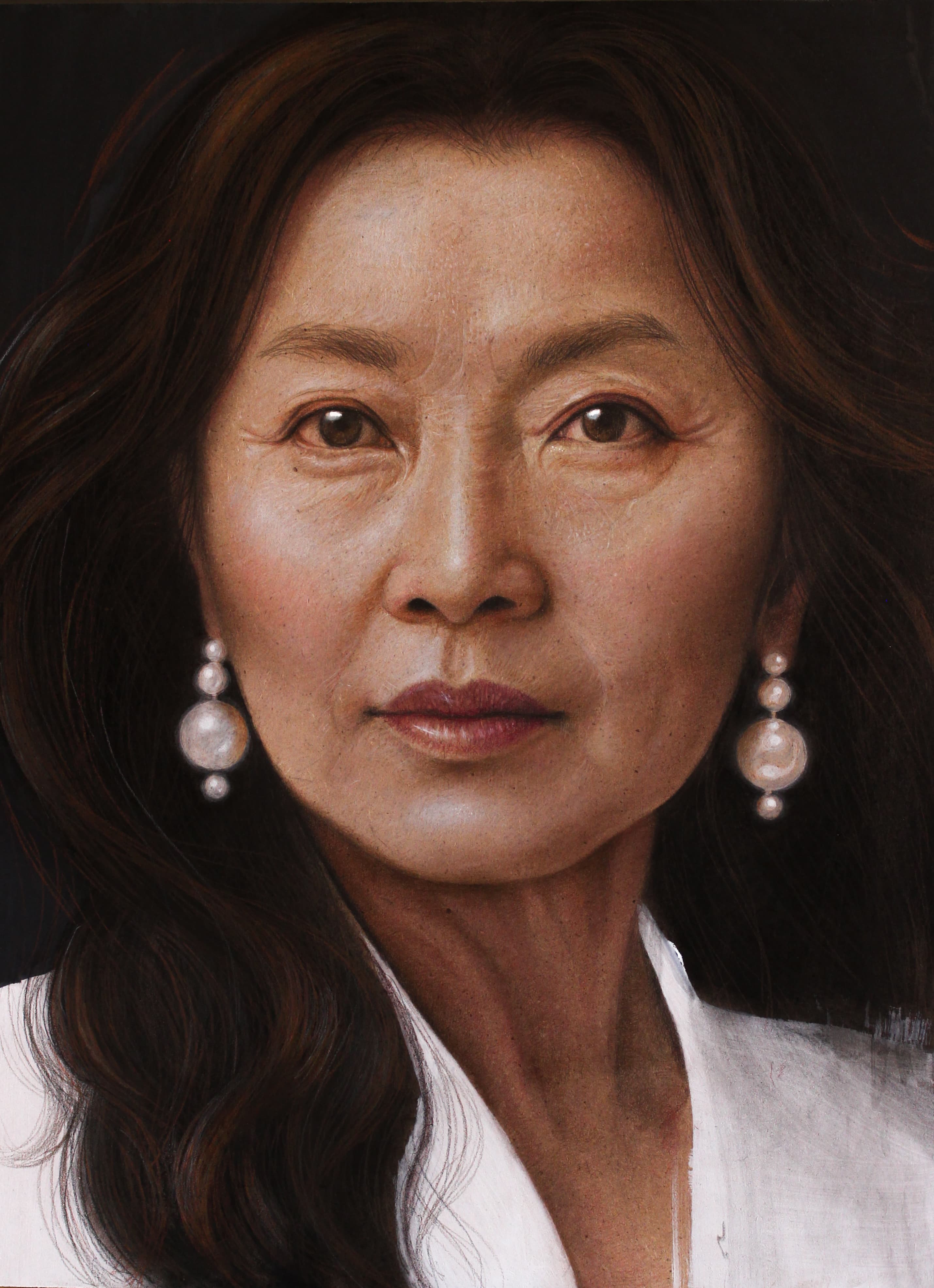 Tan Li Xuan, private commission, mixed material on board, 40x55cm by Mar.Z by Marzieh Shojaei