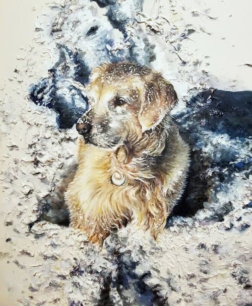 Grace (Custom Pet Painting) by Hope Flynn