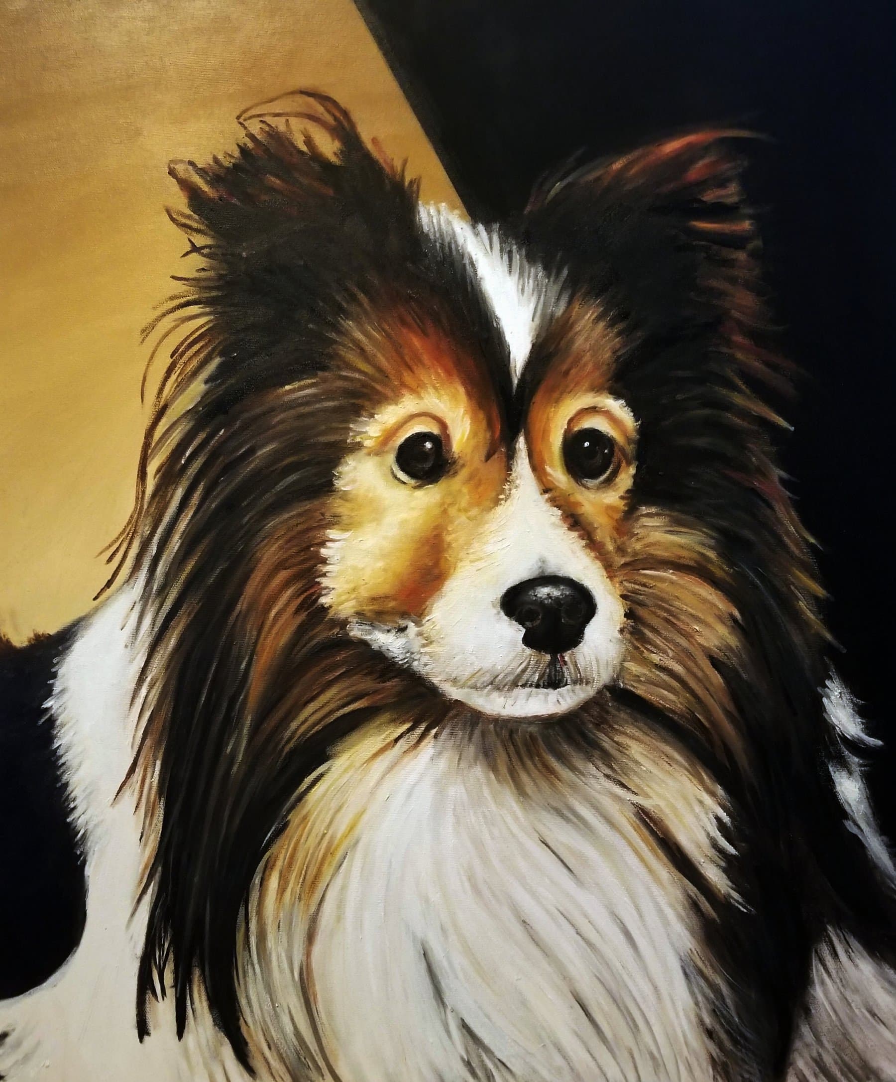 Cassie (Custom Pet Painting) by Hope Flynn