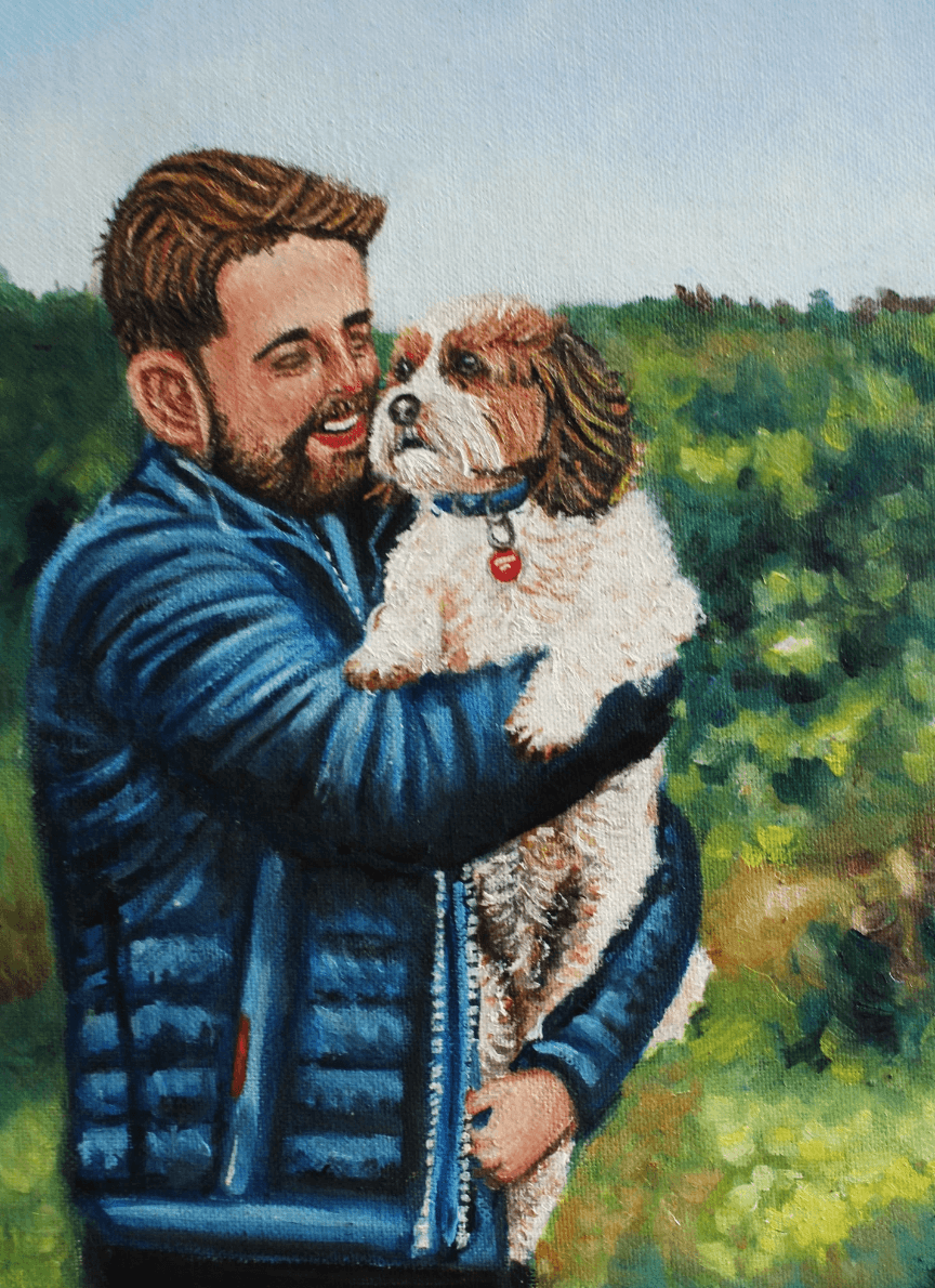 Sam and Matty (Custom Painting) by Hope Flynn