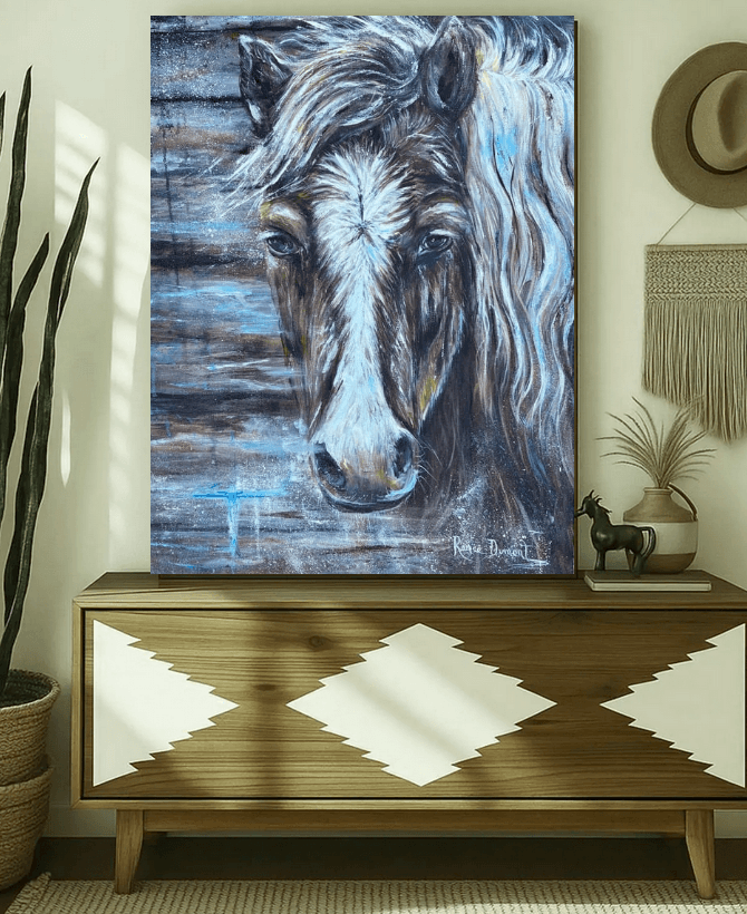 Contemporary Pony Pet Portrait by Renee Dumont